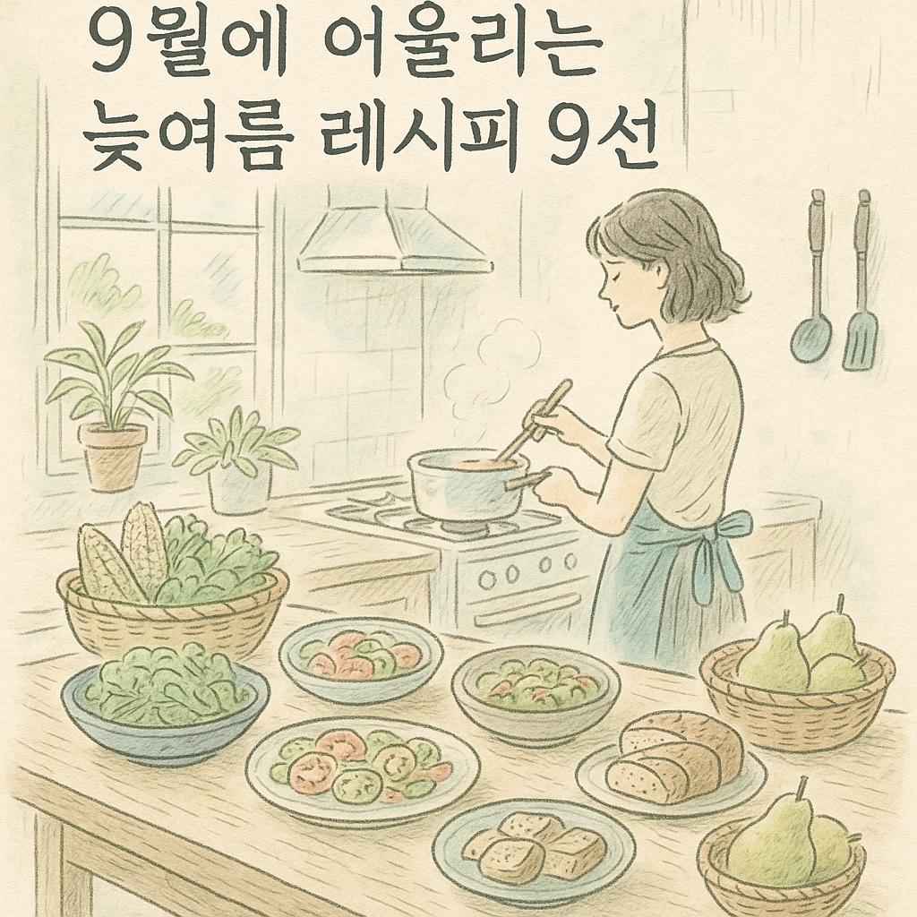Read more about the article 9월에 어울리는 늦여름 레시피 9선