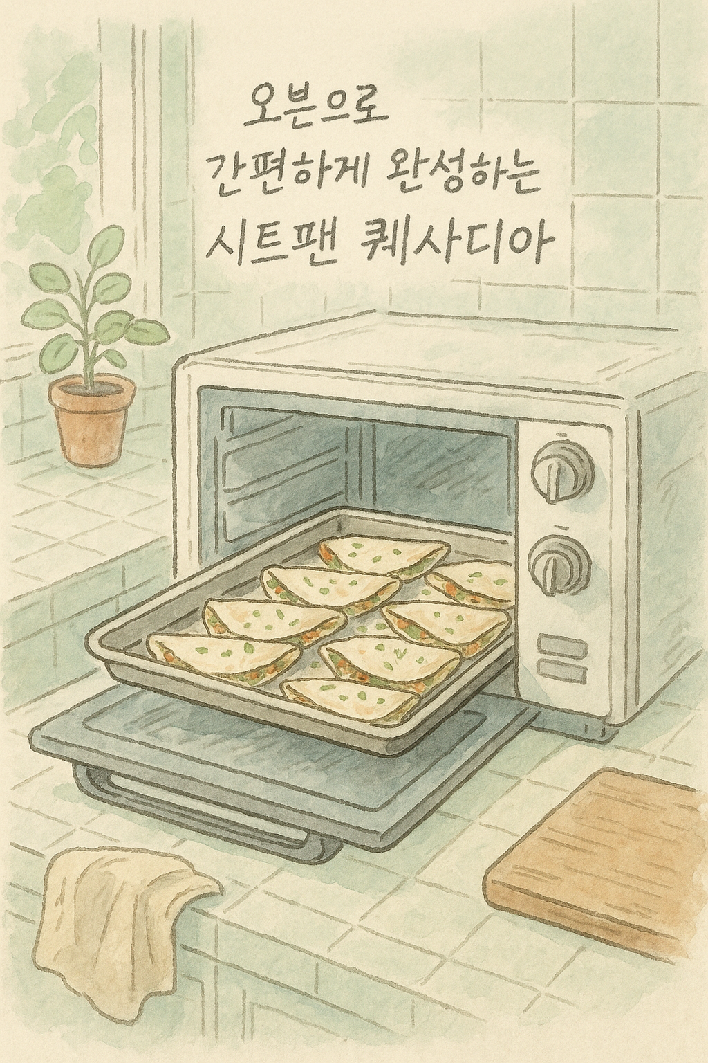 You are currently viewing 오븐으로 간편하게 완성하는 시트팬 퀘사디아