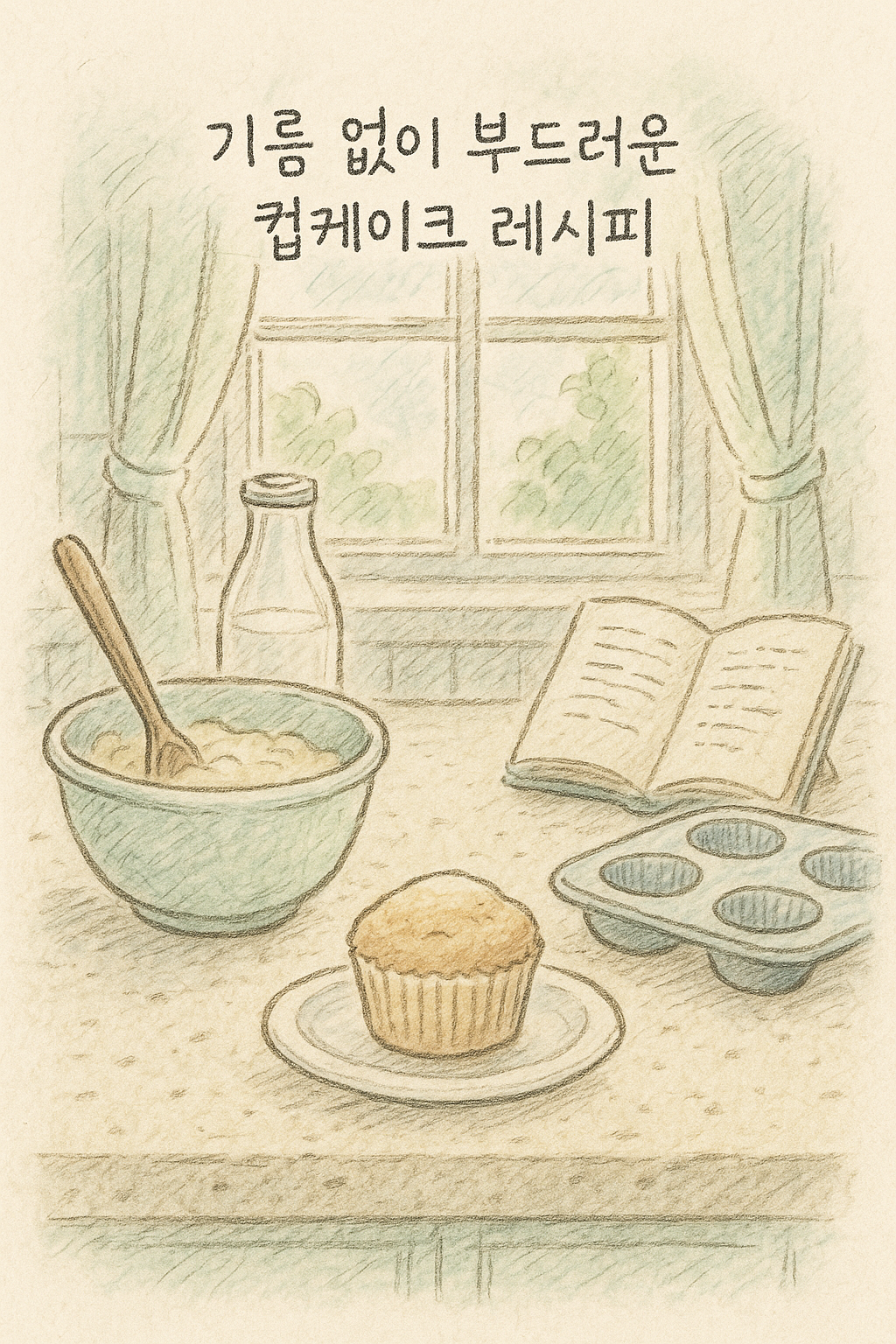 Read more about the article 기름 없이 부드러운 컵케이크 레시피