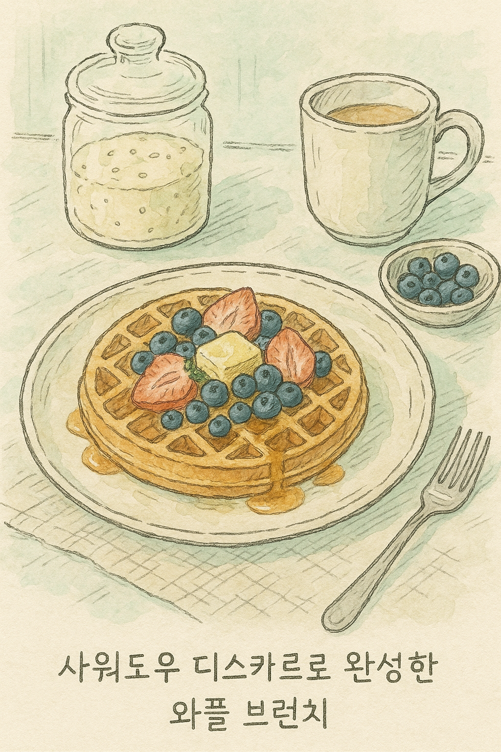 Read more about the article 사워도우 디스카드로 완성한 와플 브런치